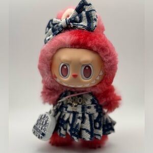 Labubu Clothes Outfit Luxury Denim Dress Set